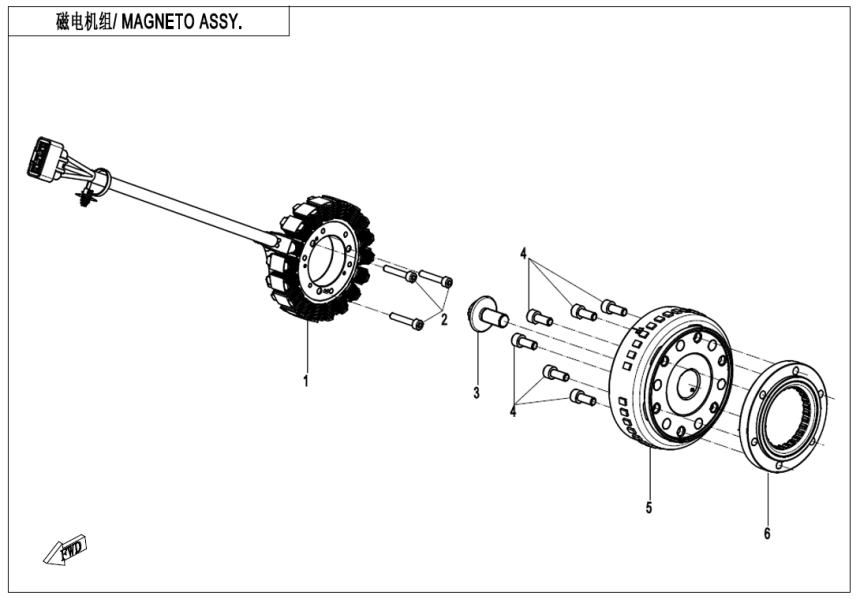 MAGNETO ASSY. 2V91Y-F-E03