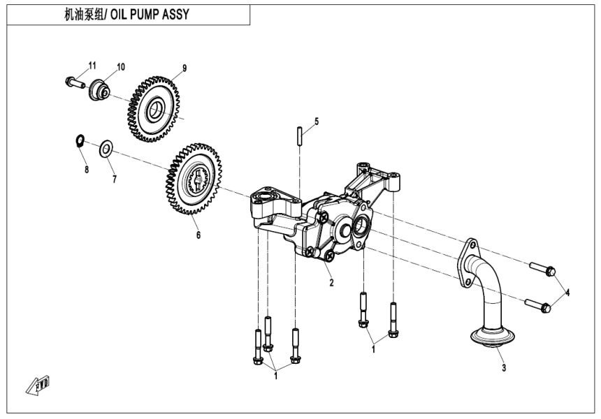 OIL PUMP ASSY 380Y-2A-E07-1