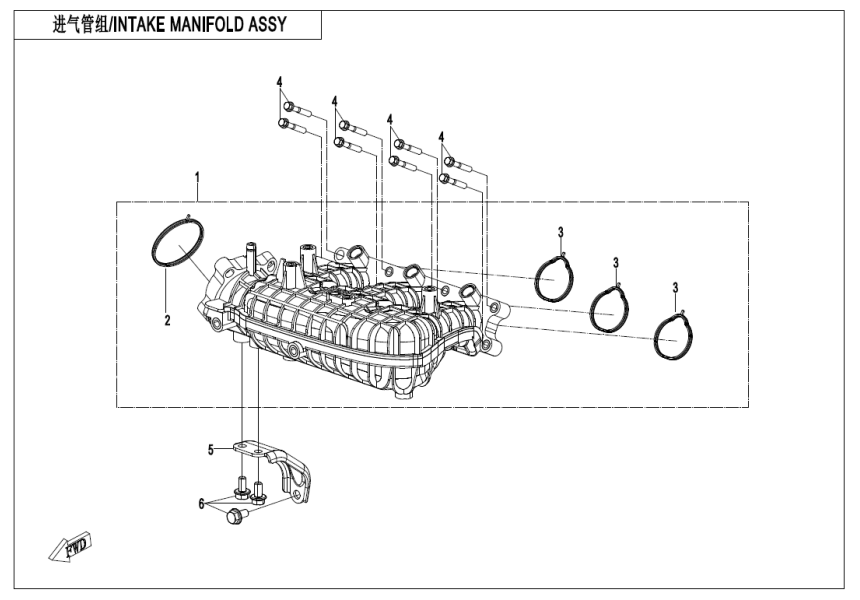 INTAKE MANIFOLD ASSY(FOR FUEL VAPORIZATION SYSTEM) 380Y-2A-E20-A