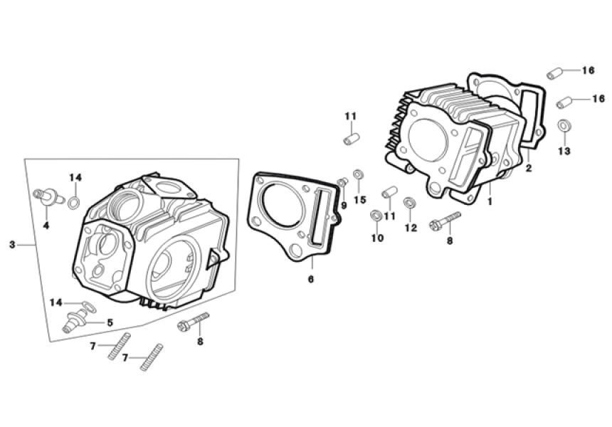 CYLINDER HEAD/CYLINDER BODY C110-E-1