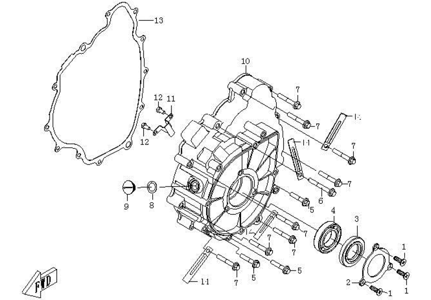 LEFT CRANKCASE COVER