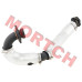 Genuine CFMoto Front Cylinder Exhaust Pipe Assembly 9AYV-021100-6001. Fits 2024-2026 CForce 1000 X10, Overland, MUD, MV, Touring, and GOES TERROX 1000. OEM front exhaust header pipe. Direct replacement for damaged or corroded exhaust manifold.