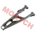 Genuine CFMoto front LH upper swing arm assembly (part 5BYV-050110-8002-0BP00). Fits ZForce 950 Sport-4/Sport, ZForce 800 Sport, and ZForce 650 Sport. Black finish, welded steel construction for precise front suspension alignment.