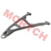 Genuine CFMoto front LH lower swing arm assembly (part 5BYV-050210-8000-0BP00). Fits ZForce 950 Sport-4/Sport, ZForce 800 Sport, and ZForce 650 Sport. Black finish, heavy-duty lower control arm for front suspension load support.