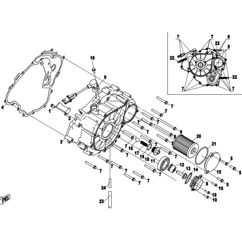Left Crankcase Cover Left Crankcase Cover