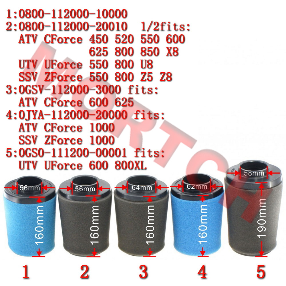 thumbnail image 2 of Motorcycle Air Filter Parts For CFMoto 400Cc 800Cc CF500Cc CF800 CForce 400 400au 600 Uforce 500 500s Ho Zforce X8 Efi 800 Atv Bigocean I.129172255 2 of 13
