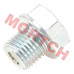 Genuine CFMoto magnetic drain bolt M14×1.5 (part 0JWA-012200-00001). Fits CForce, ZForce, UForce ATV/SSV/UTV models. Built-in magnet traps metallic wear particles to protect engine/transmission.